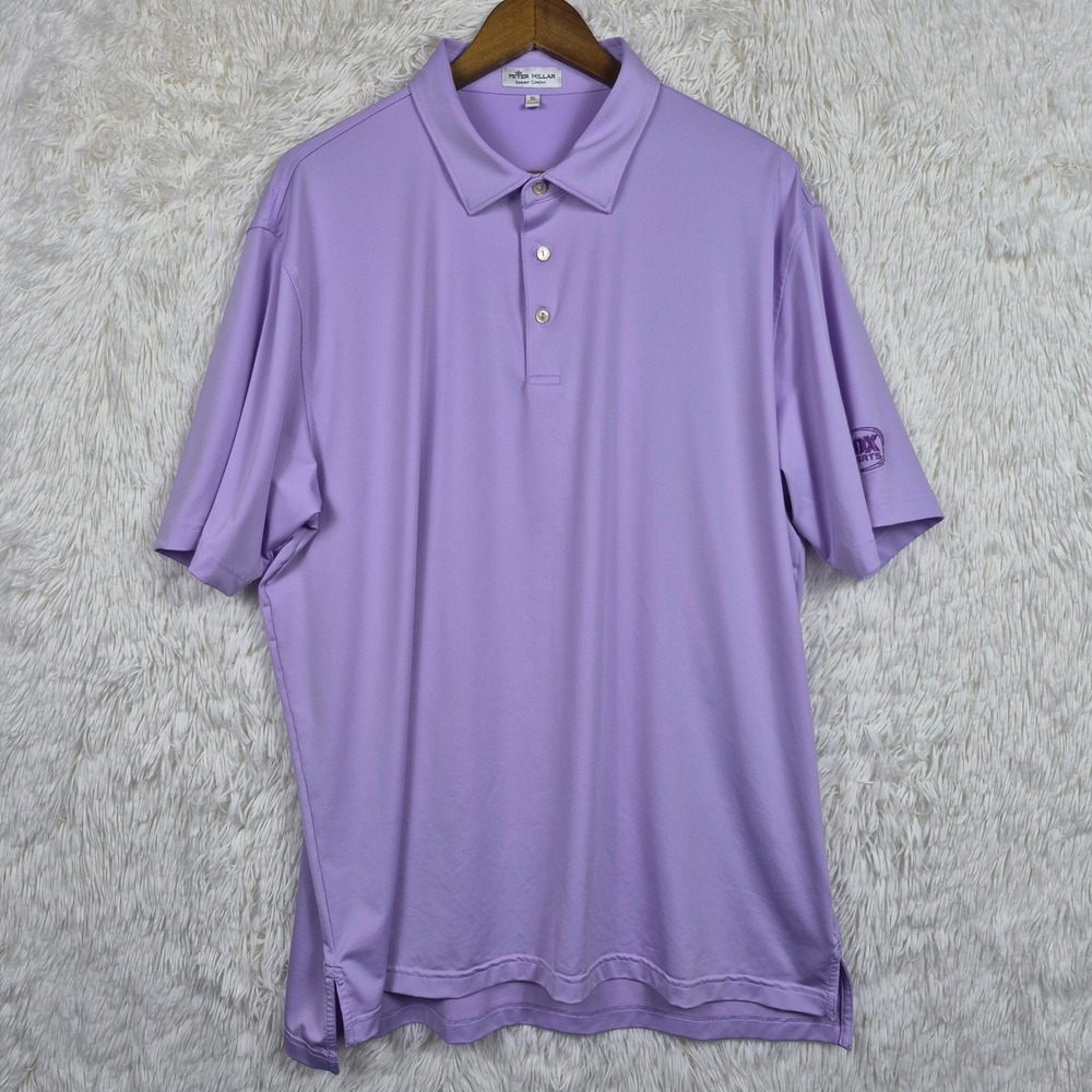 Peter Millar Summer Comfort Polo Shirt Mens XL Lavender Purple Fox Sports